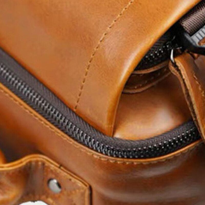 Herr Konstläder Stor Kapacitet Casual Business Retro Mode 13.3 Tums Bärbar Datorväska Ryggsäck
