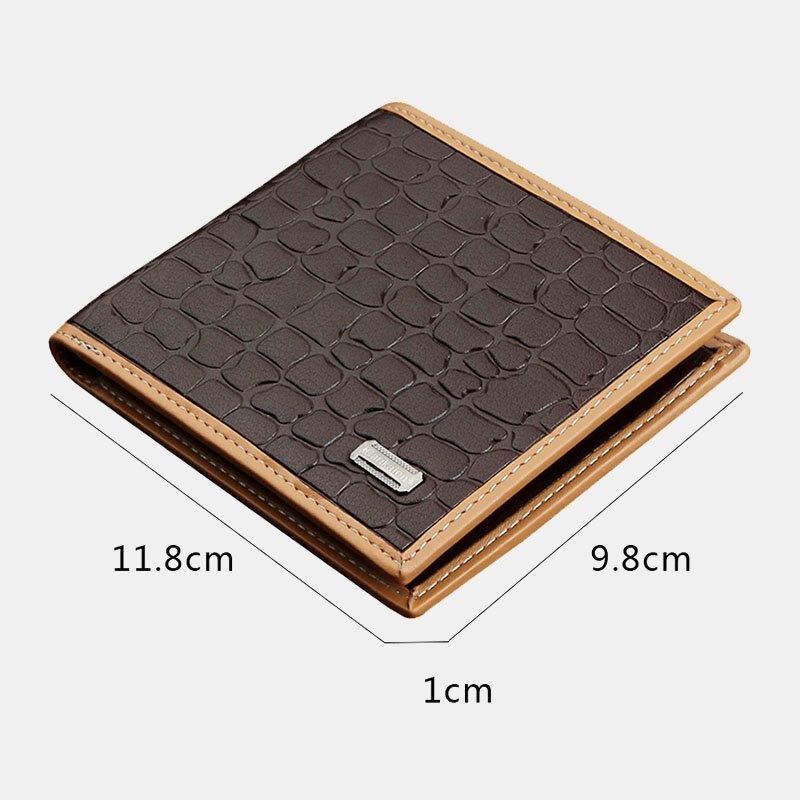 Herr Konstläder Business Casual Bifold Multi-slot Korthållare Plånbok
