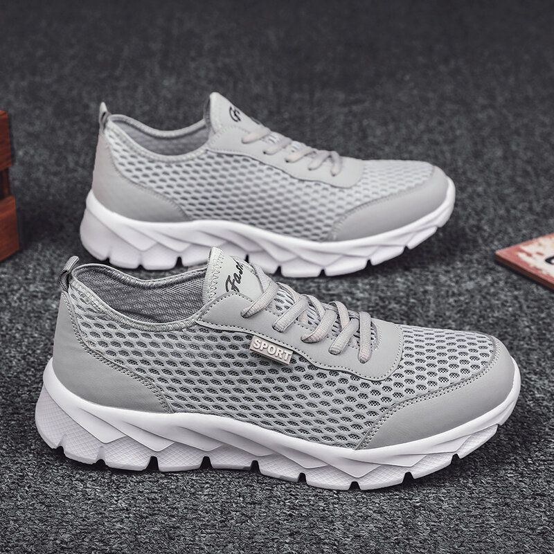 Herr Mesh Splicing Andas Lätta Casual Löparskor