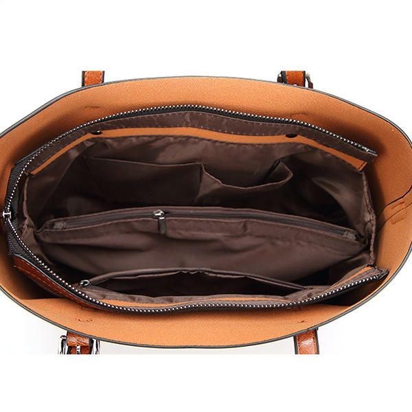 Handväskor För Kvinnor Vintage Axelväska Med Främre Fickor Crossbody-väskor Med Stor Kapacitet