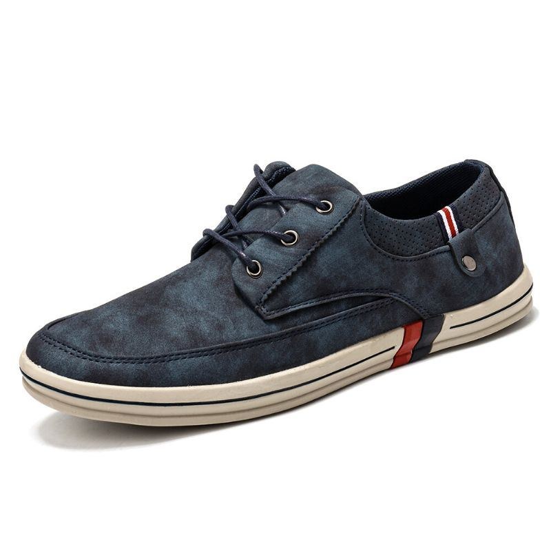 Herr Microfiber Läder Mjuk Walking Sole Casual Loafers