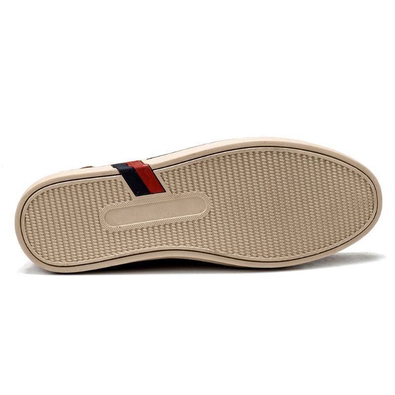 Herr Microfiber Läder Mjuk Walking Sole Casual Loafers