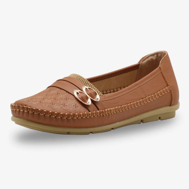 Dam Ihåligt Spänne Slip On Soft Andas Casual Flats