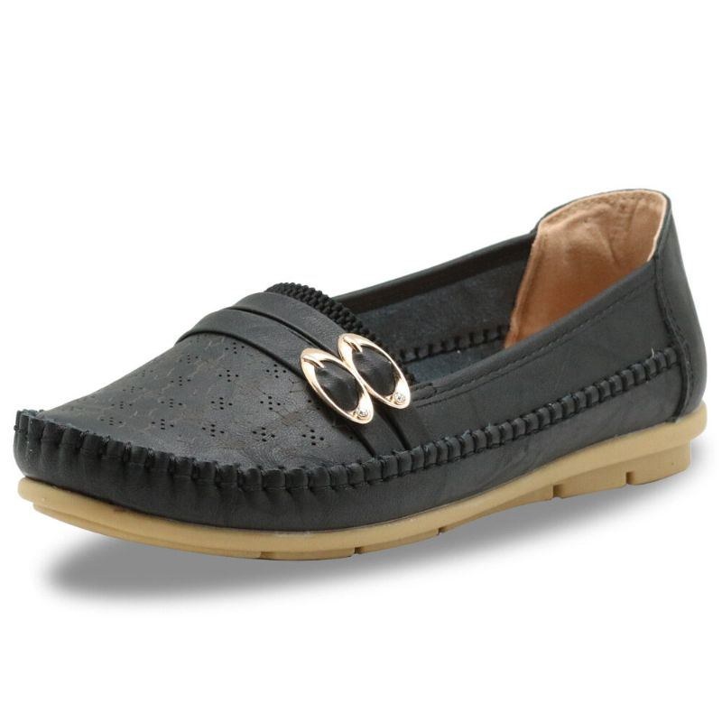 Dam Ihåligt Spänne Slip On Soft Andas Casual Flats