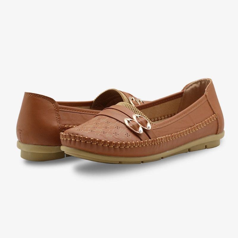 Dam Ihåligt Spänne Slip On Soft Andas Casual Flats