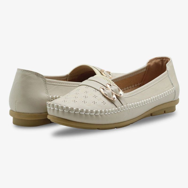 Dam Ihåligt Spänne Slip On Soft Andas Casual Flats