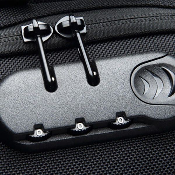 Herr Utomhus Usb Anti-thfet Multifunktionell Vattentät Bröstväska Med Stor Kapacitet