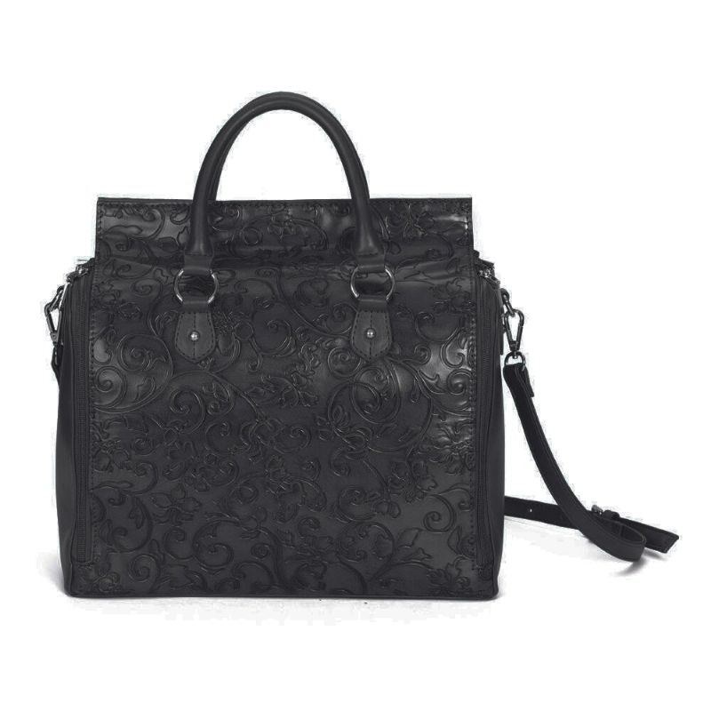 Dampräglad Blommig Handväska Vintage Large Capavcity Shoulder Crossbody-väska